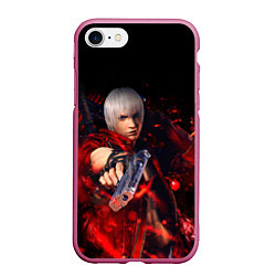 Чехол iPhone 7/8 матовый DEVIL MAY CRY DMC, цвет: 3D-малиновый