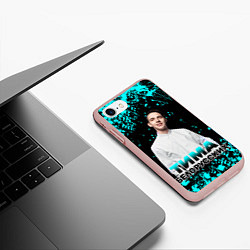 Чехол iPhone 7/8 матовый Тима Белорусских, цвет: 3D-светло-розовый — фото 2