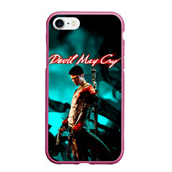 Чехол iPhone 7/8 матовый DEVIL MAY CRY, цвет: 3D-малиновый