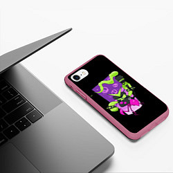 Чехол iPhone 7/8 матовый Brawl Stars 8-BIT, цвет: 3D-малиновый — фото 2