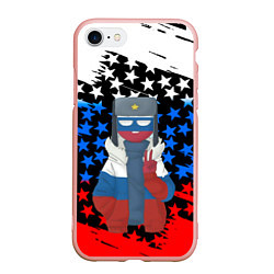 Чехол iPhone 7/8 матовый CountryHumans, цвет: 3D-светло-розовый