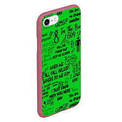Чехол iPhone 7/8 матовый GREEN BILLIE EILISH, цвет: 3D-малиновый — фото 2