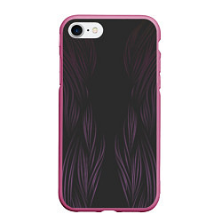 Чехол iPhone 7/8 матовый Фиолетовое пламя, цвет: 3D-малиновый