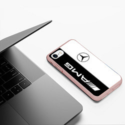 Чехол iPhone 7/8 матовый MERCEDES AMG, цвет: 3D-светло-розовый — фото 2
