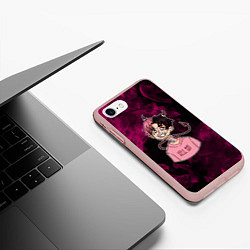 Чехол iPhone 7/8 матовый LIL PEEP, цвет: 3D-светло-розовый — фото 2