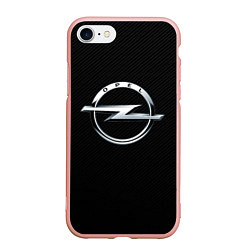 Чехол iPhone 7/8 матовый Opel, цвет: 3D-светло-розовый