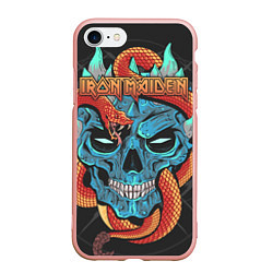 Чехол iPhone 7/8 матовый Iron Maiden, цвет: 3D-светло-розовый