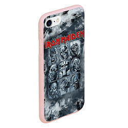 Чехол iPhone 7/8 матовый Iron Maiden, цвет: 3D-светло-розовый — фото 2