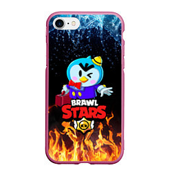 Чехол iPhone 7/8 матовый BRAWL STARS MRP, цвет: 3D-малиновый