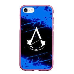 Чехол iPhone 7/8 матовый ASSASSIN'S CREED, цвет: 3D-малиновый