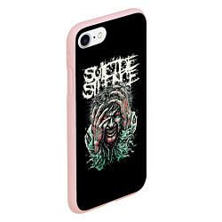 Чехол iPhone 7/8 матовый Suicide silence, цвет: 3D-светло-розовый — фото 2