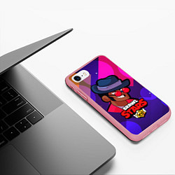 Чехол iPhone 7/8 матовый Brawl stars Брок, цвет: 3D-баблгам — фото 2