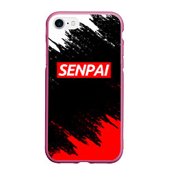 Чехол iPhone 7/8 матовый SENPAI, цвет: 3D-малиновый