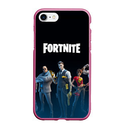 Чехол iPhone 7/8 матовый FORTNITE 2 СЕЗОН ГЛАВА 2, цвет: 3D-малиновый