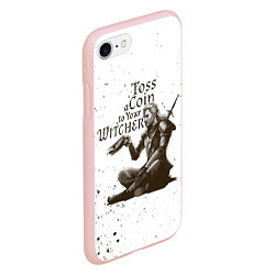 Чехол iPhone 7/8 матовый ВЕДЬМАКУ ЗАПЛАТИТЕ, цвет: 3D-светло-розовый — фото 2