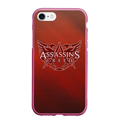 Чехол iPhone 7/8 матовый Assassin’s Creed, цвет: 3D-малиновый