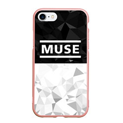 Чехол iPhone 7/8 матовый Muse, цвет: 3D-светло-розовый