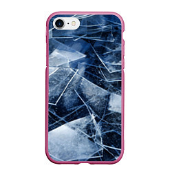 Чехол iPhone 7/8 матовый Лёд, цвет: 3D-малиновый