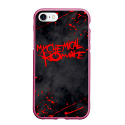 Чехол iPhone 7/8 матовый My Chemical Romance, цвет: 3D-малиновый