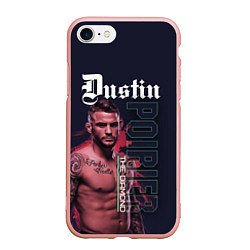 Чехол iPhone 7/8 матовый Dustin Poirier, цвет: 3D-светло-розовый