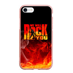 Чехол iPhone 7/8 матовый Queen - We Will Rock You, цвет: 3D-светло-розовый