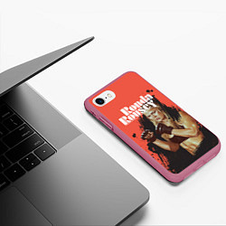 Чехол iPhone 7/8 матовый Ronda Rousey, цвет: 3D-малиновый — фото 2