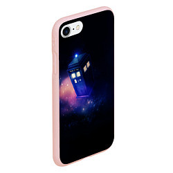 Чехол iPhone 7/8 матовый TARDIS, цвет: 3D-светло-розовый — фото 2