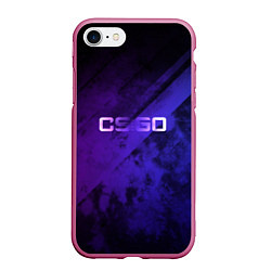 Чехол iPhone 7/8 матовый CSGO, цвет: 3D-малиновый