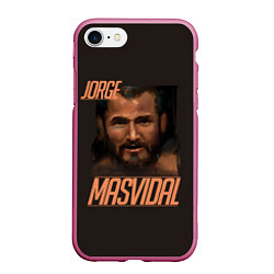 Чехол iPhone 7/8 матовый Jorge Masvidal, цвет: 3D-малиновый