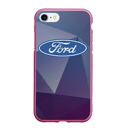 Чехол iPhone 7/8 матовый Ford, цвет: 3D-малиновый