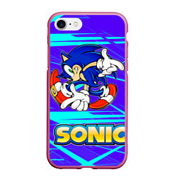 Чехол iPhone 7/8 матовый Sonic, цвет: 3D-малиновый