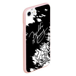 Чехол iPhone 7/8 матовый Автограф Фредди Меркьюри, цвет: 3D-светло-розовый — фото 2