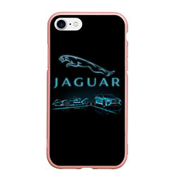 Чехол iPhone 7/8 матовый Jaguar, цвет: 3D-светло-розовый