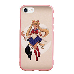 Чехол iPhone 7/8 матовый Sailor Moon, цвет: 3D-баблгам
