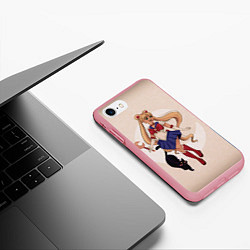 Чехол iPhone 7/8 матовый Sailor Moon, цвет: 3D-баблгам — фото 2