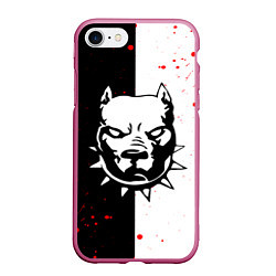 Чехол iPhone 7/8 матовый PITBULL BLOOD, цвет: 3D-малиновый