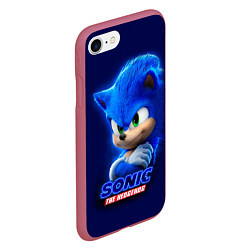 Чехол iPhone 7/8 матовый SONIC, цвет: 3D-малиновый — фото 2