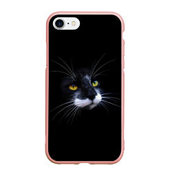 Чехол iPhone 7/8 матовый Кот, цвет: 3D-светло-розовый