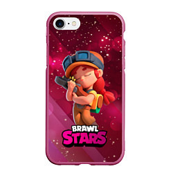 Чехол iPhone 7/8 матовый Jessie brawl stars, цвет: 3D-малиновый