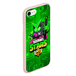 Чехол iPhone 7/8 матовый Brawl Stars Virus 8-Bit, цвет: 3D-светло-розовый — фото 2