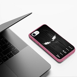 Чехол iPhone 7/8 матовый Vigil, цвет: 3D-малиновый — фото 2