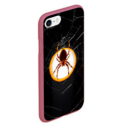 Чехол iPhone 7/8 матовый Spider, цвет: 3D-малиновый — фото 2