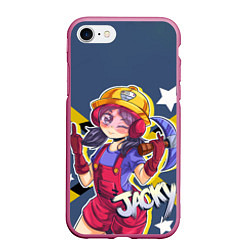 Чехол iPhone 7/8 матовый JACKY, цвет: 3D-малиновый