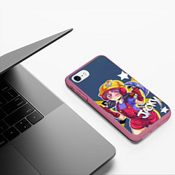 Чехол iPhone 7/8 матовый JACKY, цвет: 3D-малиновый — фото 2