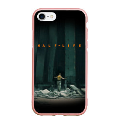 Чехол iPhone 7/8 матовый HALF-LIFE, цвет: 3D-светло-розовый