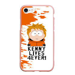 Чехол iPhone 7/8 матовый Кенни вечно живой!, цвет: 3D-светло-розовый