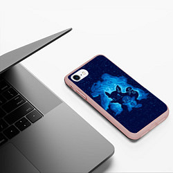 Чехол iPhone 7/8 матовый Сквиртл Эша, цвет: 3D-светло-розовый — фото 2
