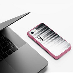 Чехол iPhone 7/8 матовый Форма Ювентуса, цвет: 3D-малиновый — фото 2