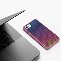 Чехол iPhone 7/8 матовый Ретро узор, цвет: 3D-малиновый — фото 2