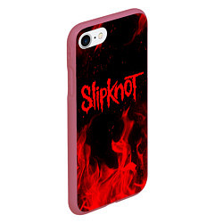 Чехол iPhone 7/8 матовый SLIPKNOT, цвет: 3D-малиновый — фото 2